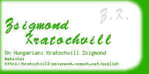 zsigmond kratochvill business card